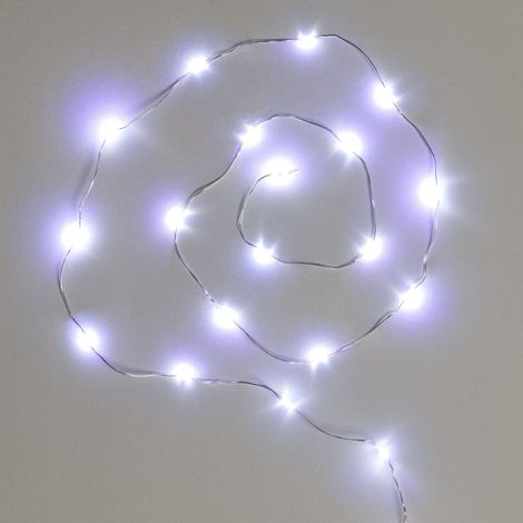 LED-Girlande Außen Transparent Kaltweiß 6m 6000K Kaltweiß