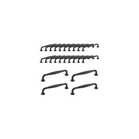 Lot de 24 Poignee de Meuble Cuisine 128MM, Poignée Meuble Cuisine, Poignee de Meuble Cuisine noir pour Armoires de Cuisine, Placard, Tiroir (1/5)