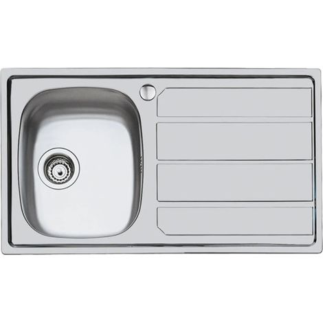 Foster - Lavello Cucina In Acciaio Inox Ad Incasso S1000 86 Cm 1 Vasca A Sinistra (1/2)