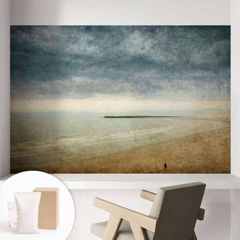 Tapete Vliestapete mit Kleber modern Wohnzimmer - Wanddeko Schlafzimmer - Tapete mit Motiv Nostalgische Landschaft 104x70 cm (1/5)