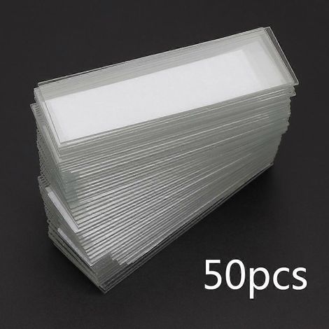 Kit d'accessoires pour microscope : 50 lamelles couvre-objets en verre de 1 mm d'épaisseur, lames plates pour microscope. (1/4)