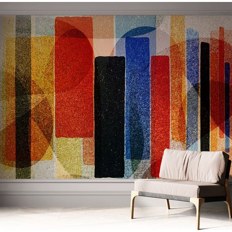 Papier peint autocollant adhésif avec motifs pour salon et chambre accessoire stylé pour votre intérieur Formes géométriques 312x219 cm (1/5)