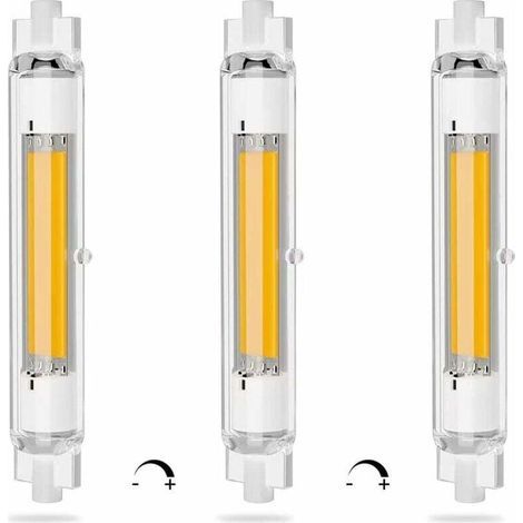 BUNTHAUS R7S LED 118 mm, dimmbar, 20 W, energiesparende COB-LED-Lampe. Entspricht einer J118 mm 200-W-Halogenlampe, warmweiß (3000 K), flimmerfrei, 2000 lm, 360° Abstrahlwinkel, Farbwiedergabeindex (C