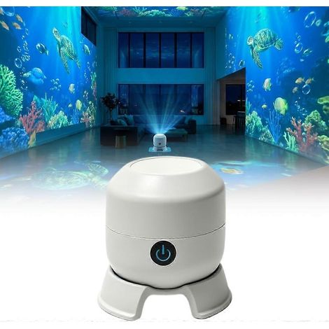 Projecteur LED rotatif dynamique, veilleuse à projection de vagues océaniques rotative à 360°, base de projection multi-angles, pour la méditation (1/5)