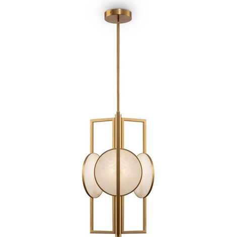 [GEBRAUCHT] B-Ware Maytoni Hängeleuchte Pendelleuchte gold 3-flammig dimmbar Leuchte 51cm Ø30,5cm (1/2)