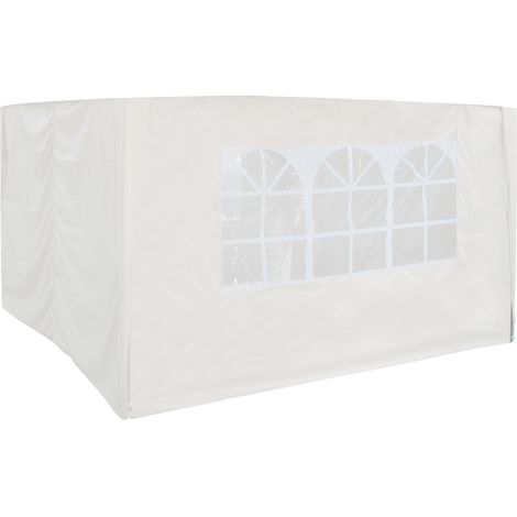 Side Panels for 3x3m Pop Up Gazebo Outdoor Garden Marquee Party Tent White (1/2)