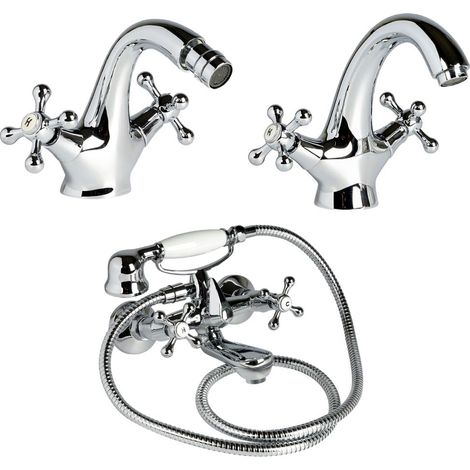Waschtisch-, Bidet-Und Wannenarmatur Mit Kreuzgriff Narciso