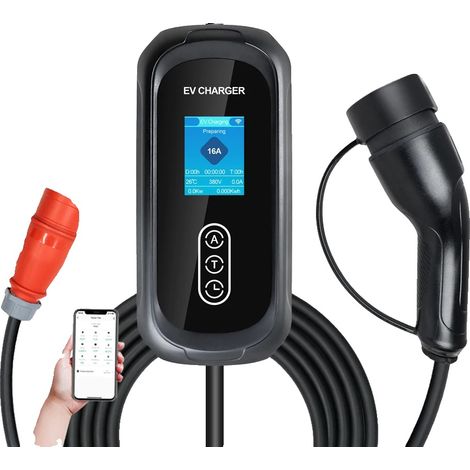 Cargador para vehículos eléctricos, potencia máxima de 11 kW, control mediante aplicación inteligente, 11 kW con APP, TIPO 2 (1/2)
