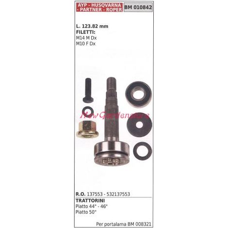 Albero mozzo portalama trattorino rasaerba tagliaerba piatto 44" 46" Ayp 010842