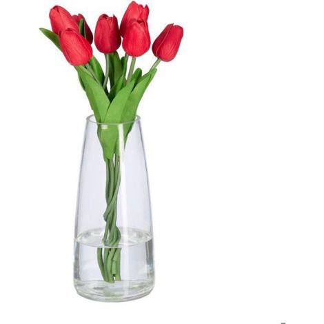 1 Vase Verre transparent,Grand modèle,Décoration intérieur,Bouquets fleurs