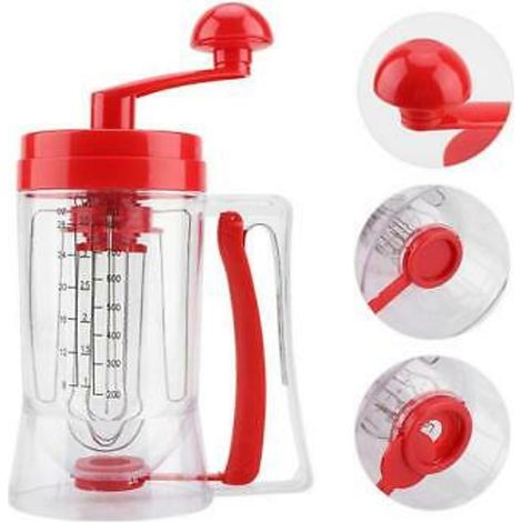 1 Distributeur de pâte, ABS durable, gradué manuel, pour cupcakes, gaufres, crêpes (1/5)