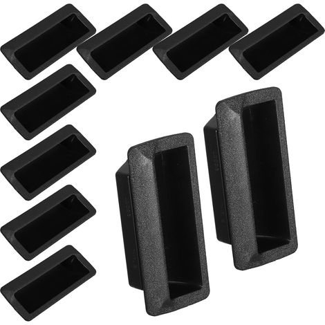 10 Pieces Industrial Hardware Recessed Cabinet Handles Sliding Finger (1/5)