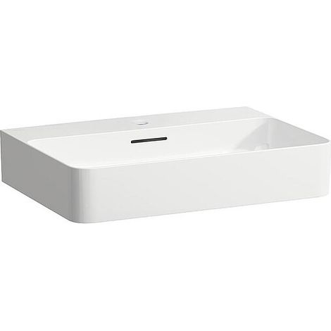 Waschtisch Laufen VAL 600 x 155 x 420 mm, mit Überlauf, 1 Hahnloch mittig, weiß - H8102830001041 (1/3)