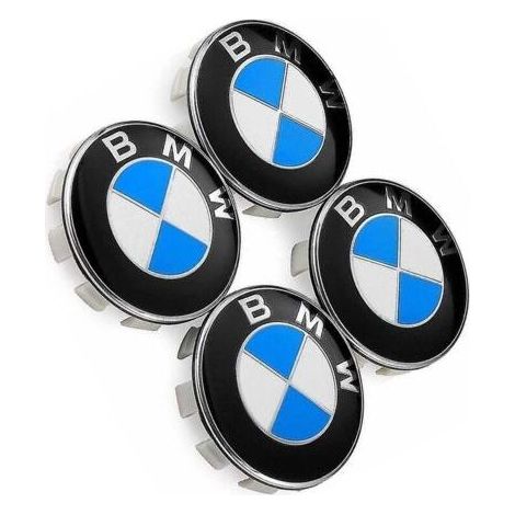 Enjoliveur de roue de voiture 4 pièces, roues avec logo Bmw, insigne de jante avec logo de jante centrale 68 mm (1/5)