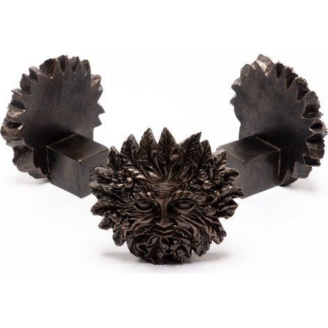 Bronze Green Man Plant Pot Feet - Set of 3 - L5.5 x W8.5 x H8.5 cm
