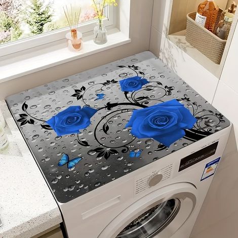 Alfombrilla antipolvo y absorbente de humedad estampada para lavadora y refrigerador (1 unidad) (1/4)