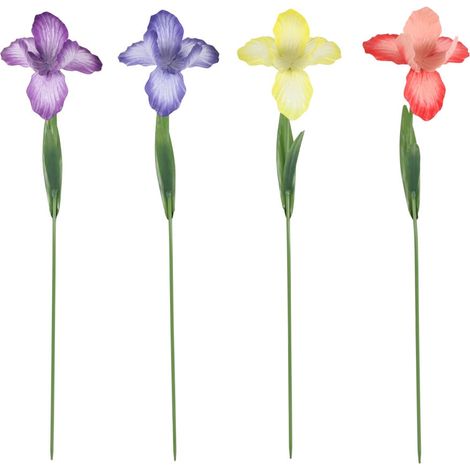 Flamingo Gartenstecker Iris Metall 18 x 74 cm mehrfarbig Gartenstecker