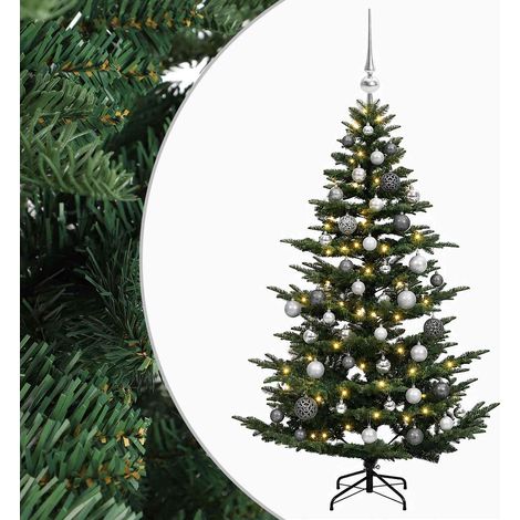 Árbol de Navidad artificial con bolas 120 cm 150 LED vidaXL (1/5)