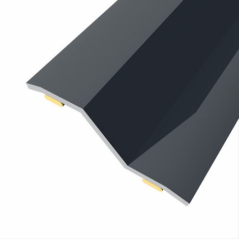 Junta de acero para desnivel 8-14 mm, adhesiva, flooring, negro, 83 x 3,6 cm