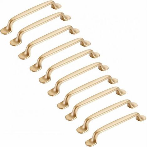 10 unidades de tirador dorado para armario 128 mm - Tirador para muebles de cocina, armario y puerta (1/5)