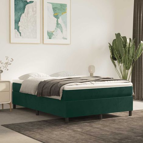 Boxspringbettgestell Dunkelgrün 140x190 cm Samt