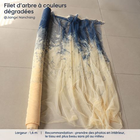 Tissu Voilage Mousseline Dégradé Effet Lavis Draperie Décoration Mariage Abricot 100 × 160 × 0,1 cm 60 g – Livraison gratuite (1/4)