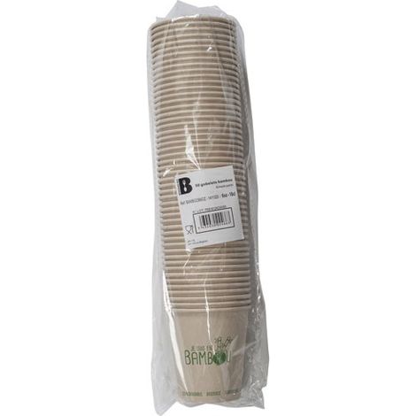 Gobelets X50 Bambou 60z 18cl - Publi Embal