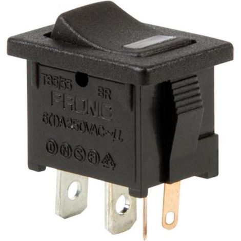 Jec R1933EN Interruptor de Potencia a Bascule 5A-250 V Spst On-Off, con Led Rojo (1/2)