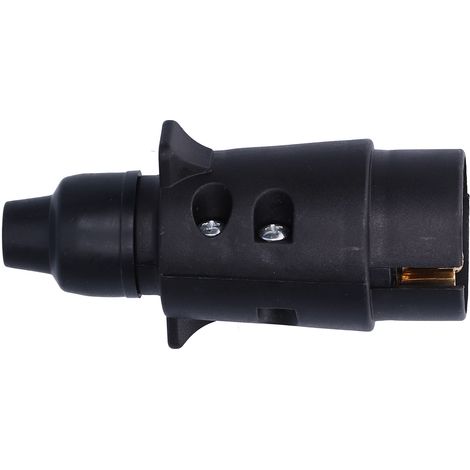 Prise Remorque 12V 7 Broches Mâle Femelle Connecteur Laiton Attelage Voiture Norme Européenne (1/5)