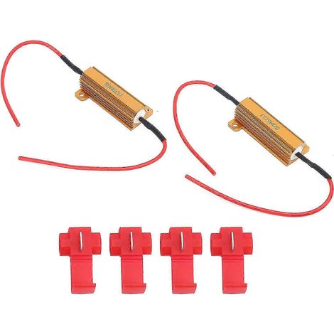 2 décodeurs LED 50 W, résistance de charge 6 ohms, correcteur d'erreur pour phares et feux de jour (1/4)