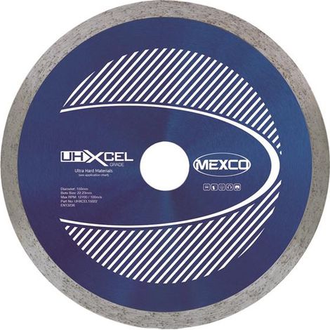 MEXCO UHXCEL15022 UHXCEL Ultra Hard Materials Diamond Blade 150x 22mm MEXUHXL150 (1/2)