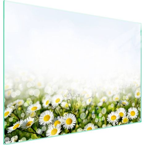 Protection de plaque de cuisson en verre 70x52 Fleurs (1/5)