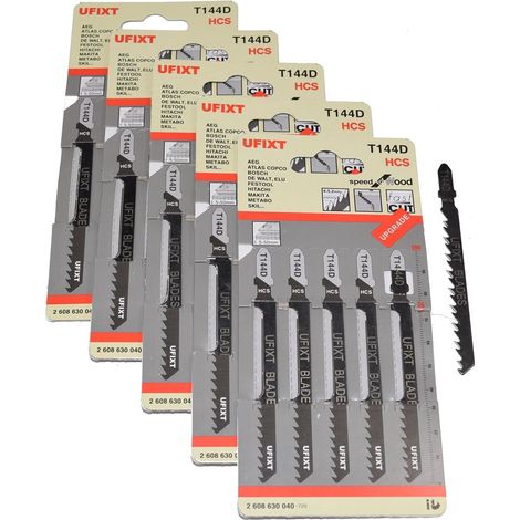 25 x Jigsaw Blades T144D High Speed Wood Cutting HCS Fits Bosch (1/5)