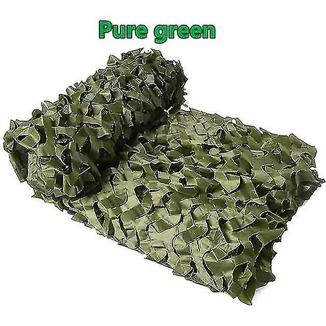 Filet de camouflage renforcé 3x5m 3x8m 3x10m 4x5m Piscine Plage Pavillon Jardin Parasol Filet de camouflage 7 couleurs Vert pur Vert pur Vert pur Vert pur-FS- Vert pur (1/5)