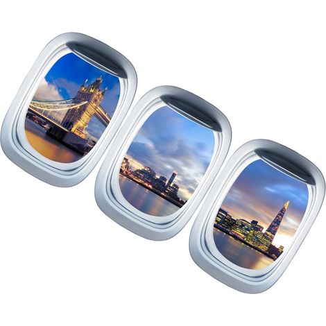 1pièce Autocollant Mural Porthole Avec Paysage Nocturne Stickers De Fenêtre Autocollants Amovibles Pour Garçon Fille Décoration Murale Créative Pour Maison Et Bureau (1/5)