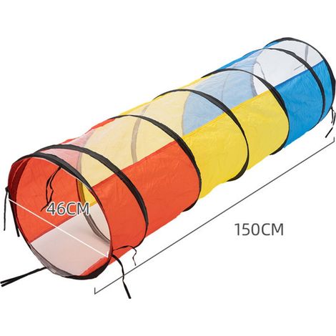 Tenda da gioco per interni ed esterni di alta qualità da 150 cm - Tunnel per bambini, percorso di abilità motorie per gattonare - Giocattolo pieghevole pop-up regalo (1/4)