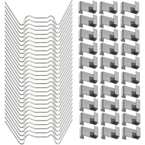 Slips de Vitrage pour Serre Clips de Vitrage Serre 100Pcs Type W Clips (1/5)