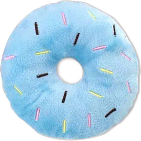 Jouet à mâcher pour chien en forme de donut, en peluche douce et résistante aux morsures, avec couinement. (1/4)