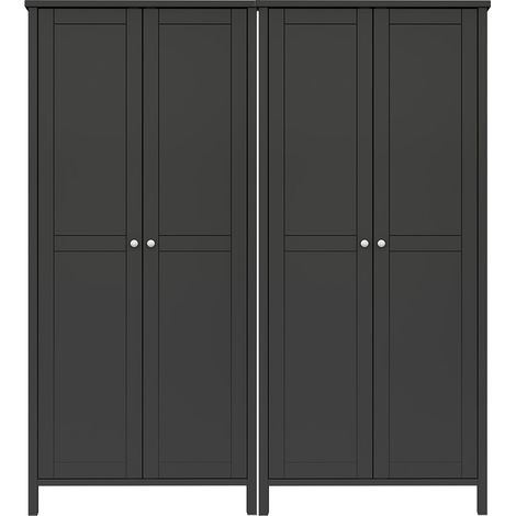 Tromsø armoire de rangement 4 portes couleur café. (1/5)