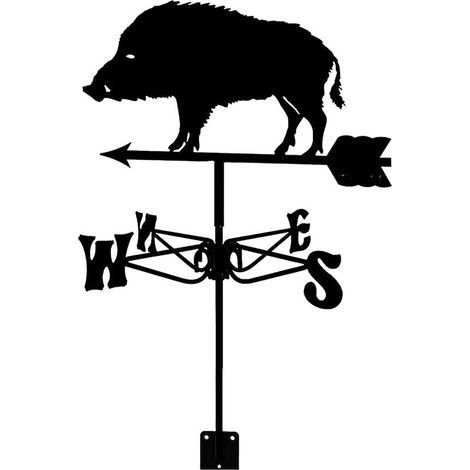 Girouette animale rétro et durable — Indicateur de direction du vent en acier inoxydable antirouille, idéal pour la décoration du jardin et de la cour, ainsi que pour la mesure du vent. (1/5)
