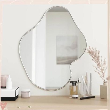 348270 Miroir mural Argenté 60x50 cm (1/5)