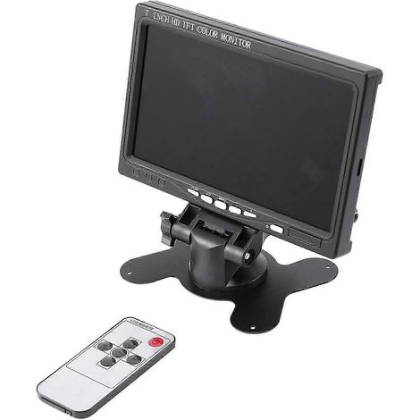 Moniteur portable 7 pouces, résolution 1024 x 600, compatible HDMI/VGA/AV, pour la photographie, prise européenne. WHBYV (1/4)