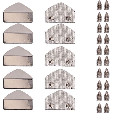 10 pièces Arrêt Fermeture Éclair Brillant Pratique Décoratif Accessoire Sac pour Valises Blanc (1/5)