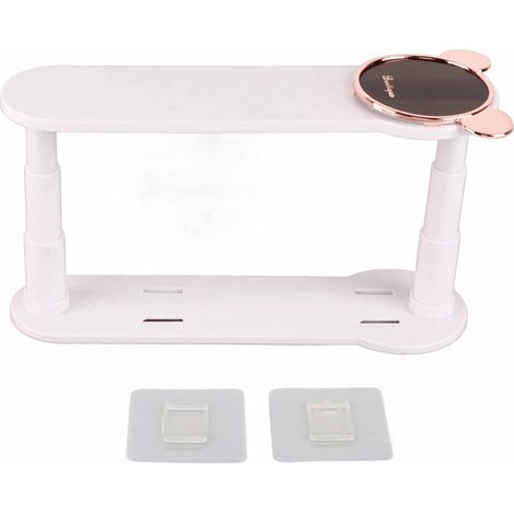 Porte-vêtements multifonctionnel sans perçage, crochet de rangement, pince pour balcon ou maison, blanc