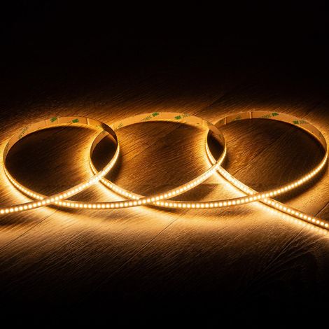 LED-Streifen 24V SMD 252 LED/m 5m 12W/m 1200lm/m Breite 8mm FreeCut IP20 CRI90 2700K Warmweiß