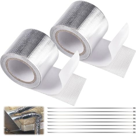 2Pcs 5mx5cm Bande Thermique Echappement Adhesive, Pare Chaleur Echappement (1/5)