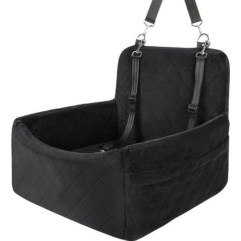 Luxuriöser, tragbarer Hundeautositz, stilvolle und trendige Tragetasche, atmungsaktives Material, Sicherheitsgurt für kleine und mittelgroße Hunde, robust konstruierter Reise-Sitz. (1/5)