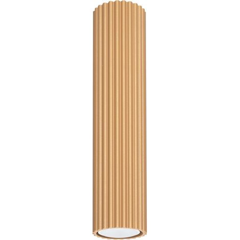 Deckenleuchte Aluminium D: 6,5 cm rund Aufputz in Gold GU10 Modern Spot Lampe Decke Deckenspot (1/5)