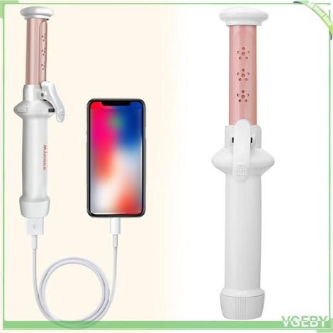 Fer à friser portable - FAFEICY - Mini - Sans fil USB - Céramique tourmaline - Batterie 2500mAh (45min) (1/5)