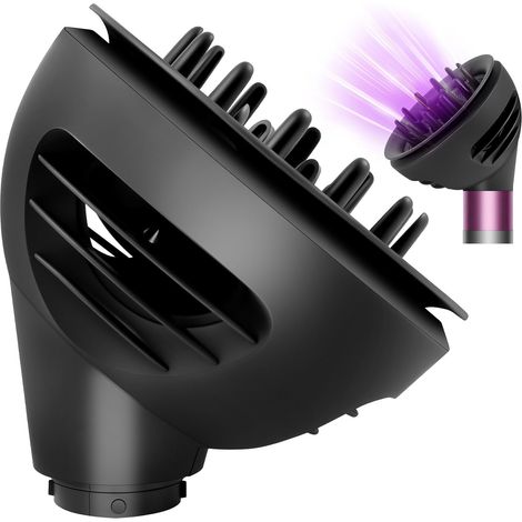 Diffuseur d'Air Chaud, Diffuseur pour sèche-cheveux, Diffuseurs Cheveux Bouclés, Diffuseurs Seche Cheveux pour coiffure cheveux bouclés ou ondulés, séchage et gain de volume sans frisottis (1/5)